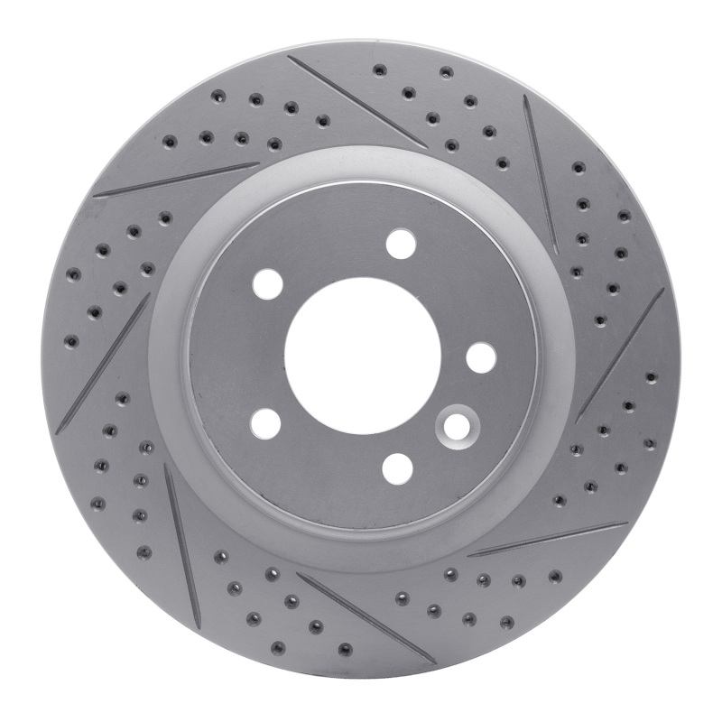 Land Rover LR3 Brake Rotor (1) - Front Right - DFC - Drilled & Slotted Geoperformance - `05-`09