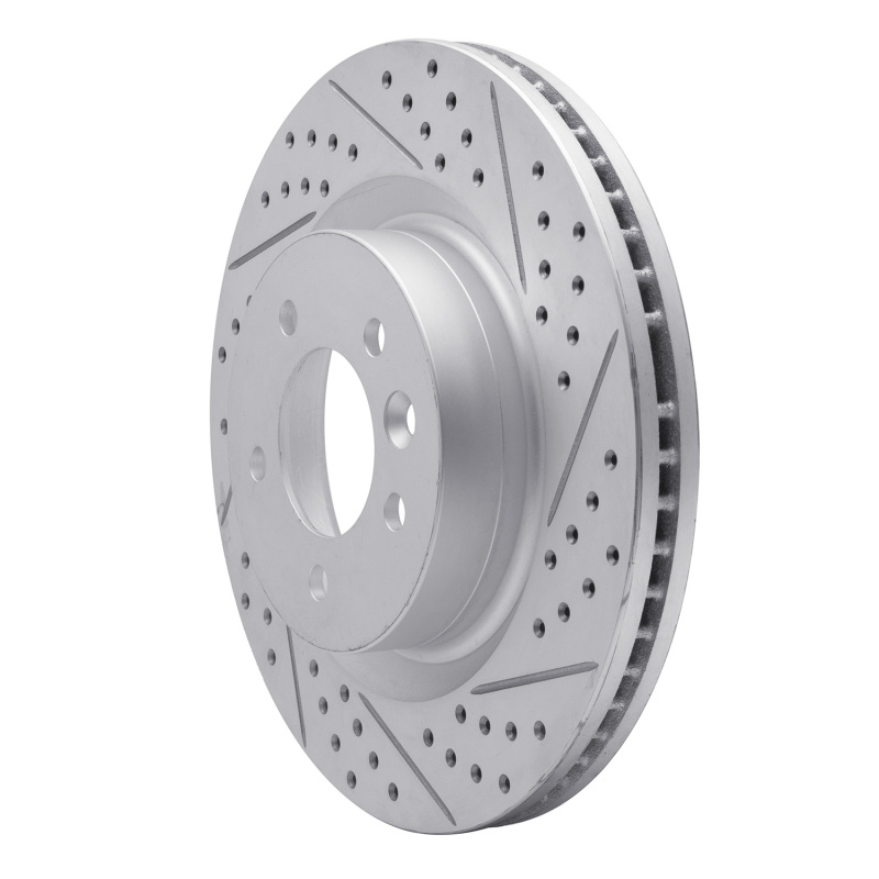 Land Rover LR3 Brake Rotor (1) - Front Right - DFC - Drilled & Slotted Geoperformance - `05-`09