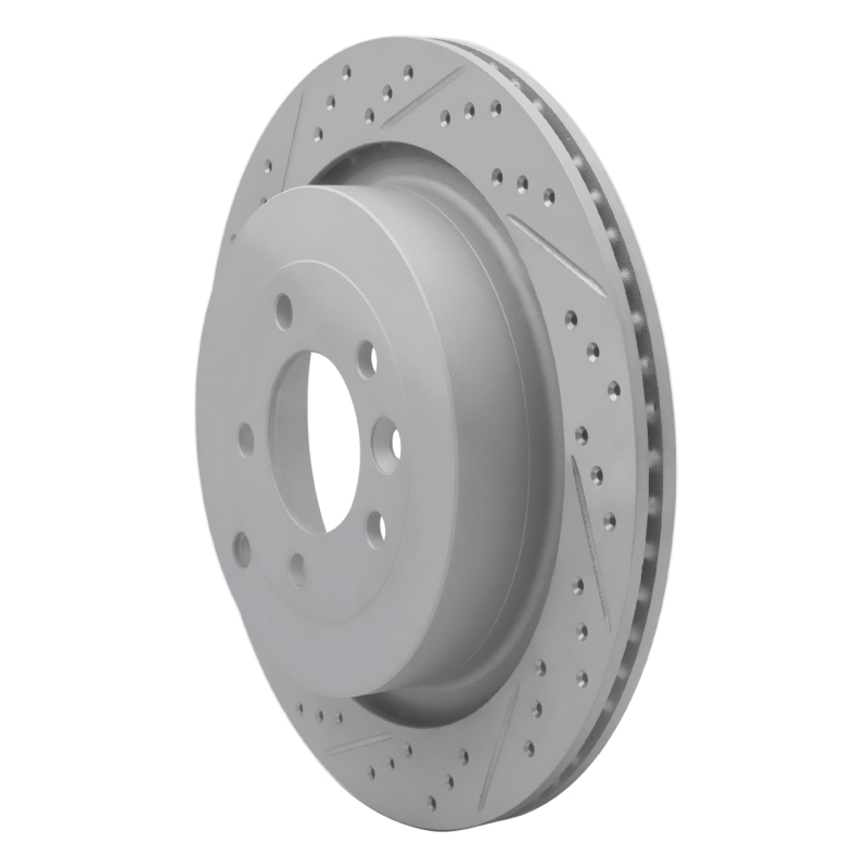 Land Rover LR3 Brake Rotor (1) - Rear Left - DFC - Drilled & Slotted Geoperformance - `05-`16