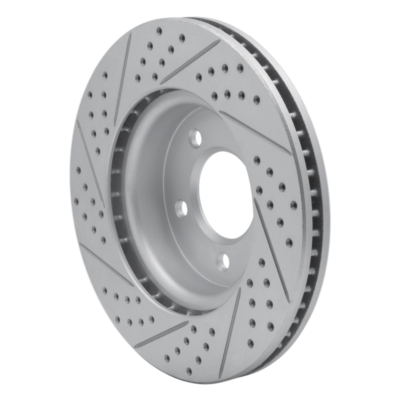 Land Rover LR3 Brake Rotor (1) - Front Right - DFC - Geoperformance Drilled & Slotted - `05-`07