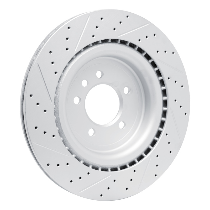 Land Rover Defender 110 Brake Rotor (1) - Rear Left - DFC - Geoperformance Drilled & Slotted - `13-`25