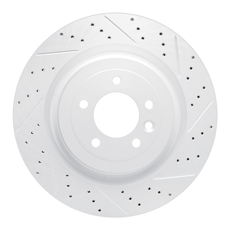 Land Rover Defender 130 Brake Rotor (1) - Rear Right - DFC - Geoperformance Drilled & Slotted - `13-`25