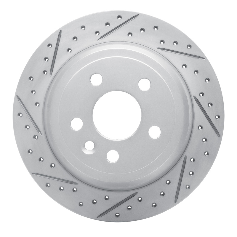 Land Rover LR2 Brake Rotor (1) - Rear Left - DFC - Geoperformance Drilled & Slotted - `13-`15