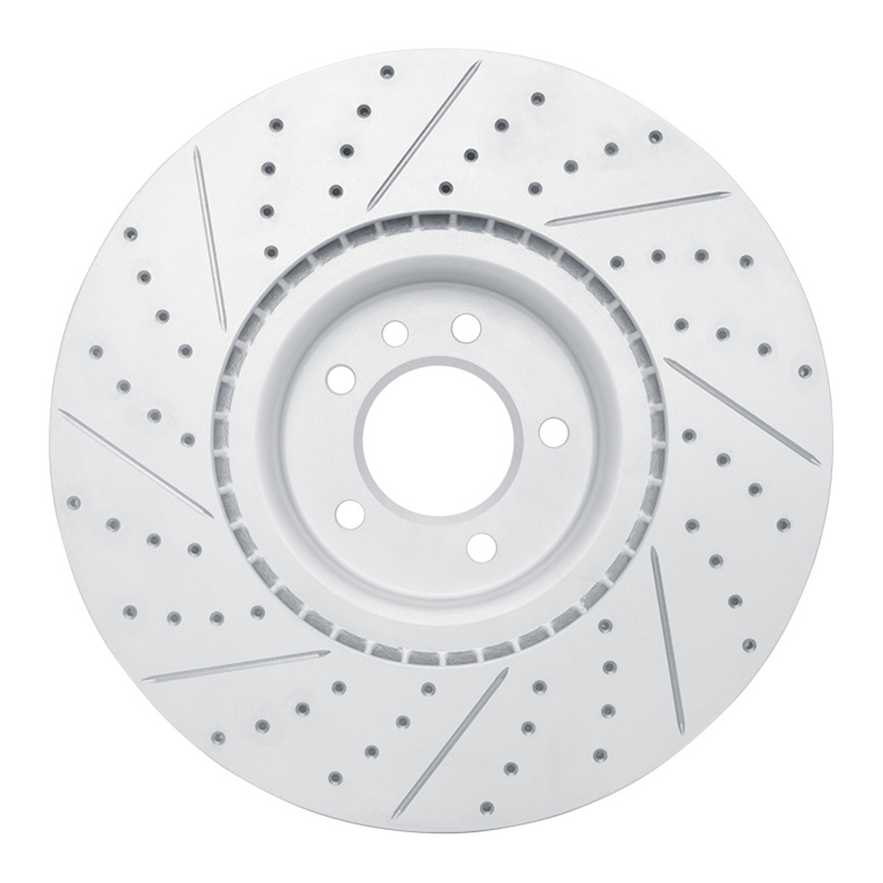 Land Rover Defender 90 Brake Rotor (1) - Front Right - DFC - Drilled & Slotted Geoperformance - `18-`25