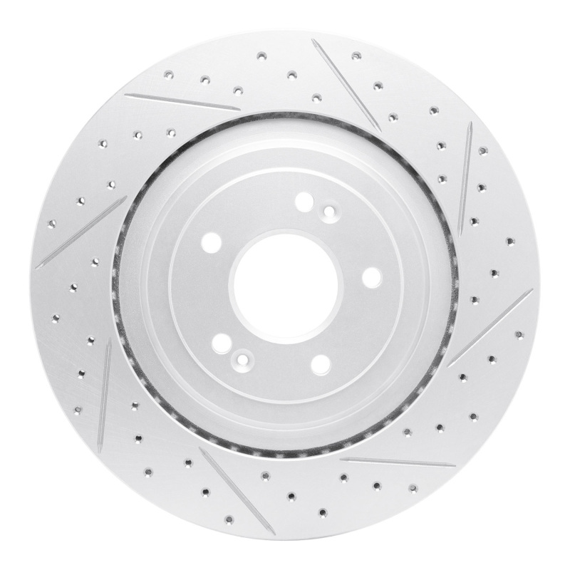 Genesis G90 Brake Rotor (1) - Rear Right - DFC - Geoperformance Drilled & Slotted - `19-`22