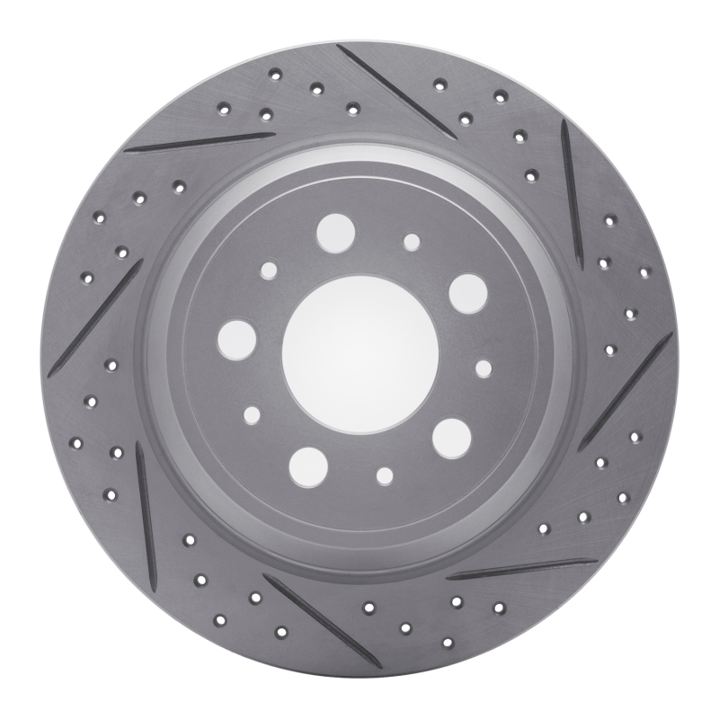 Volvo S60 Brake Rotor (1) - Rear Right - DFC - Geoperformance Rotor - Drilled & Slotted - `99-`09