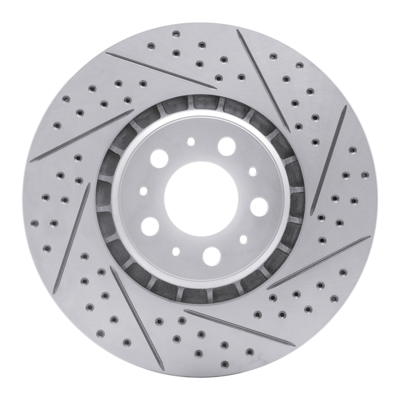 Volvo XC90 Brake Rotor (1) - Front Right - DFC - Drilled & Slotted Geoperformance - `03-`09