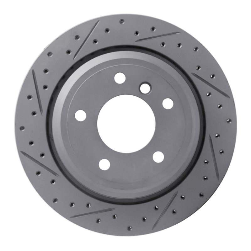 BMW 530I Brake Rotor (1) - Rear Right - DFC - Drilled & Slotted Geoperformance - `96-`03