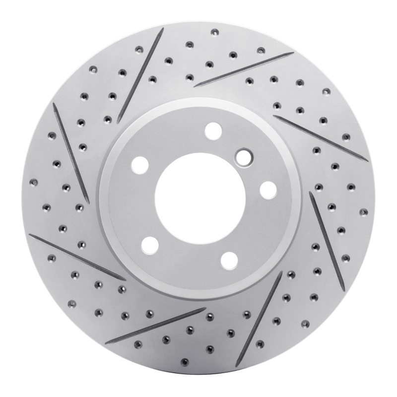 BMW 528i Xdrive Brake Rotor (1) - Front Left - DFC - Drilled & Slotted Geoperformance - `04-`10