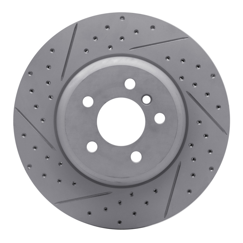 BMW ActiveHybrid 5 Brake Rotor (1) - Front Right - DFC - Drilled & Slotted Geoperformance - `11-`19