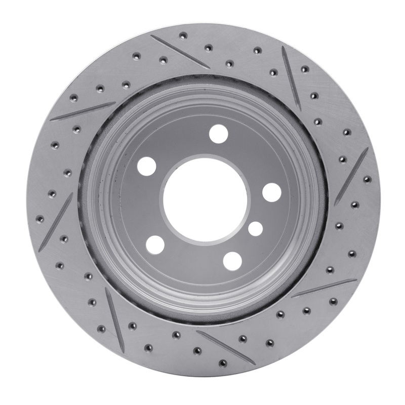 BMW 330i GT xDrive Brake Rotor (1) - Rear Right - DFC - Drilled & Slotted Geoperformance - `06-`20