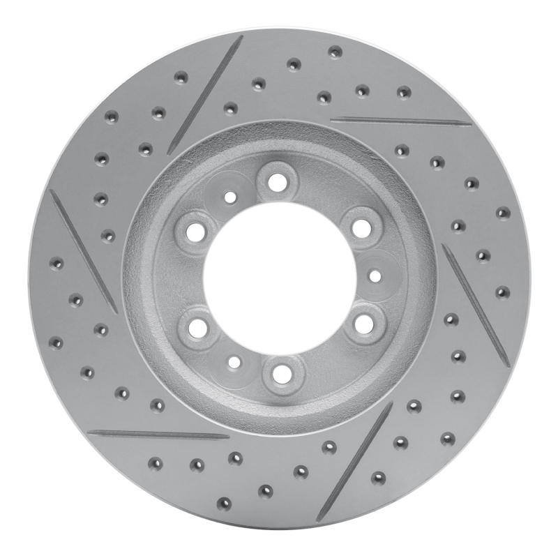 Acura SLX Brake Rotor (1) - Front Right - DFC - Drilled & Slotted Geoperformance - `92-`02