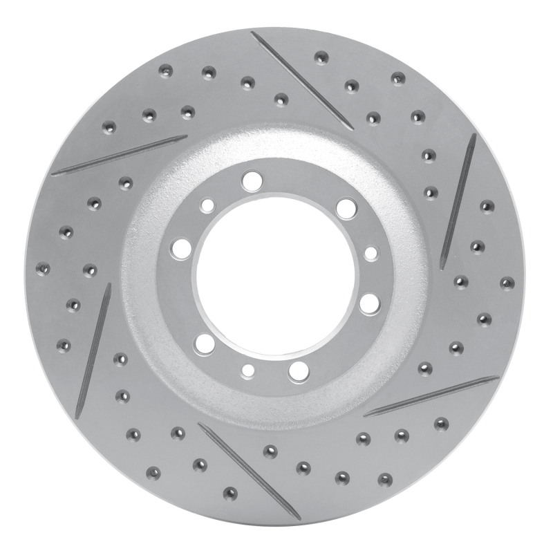 Acura SLX Brake Rotor (1) - Front Right - DFC - Drilled & Slotted Geoperformance - `92-`02