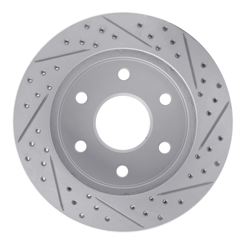 Acura Slx Brake Rotor (1) - Rear Right - DFC - Drilled & Slotted Geoperformance - `92-`04