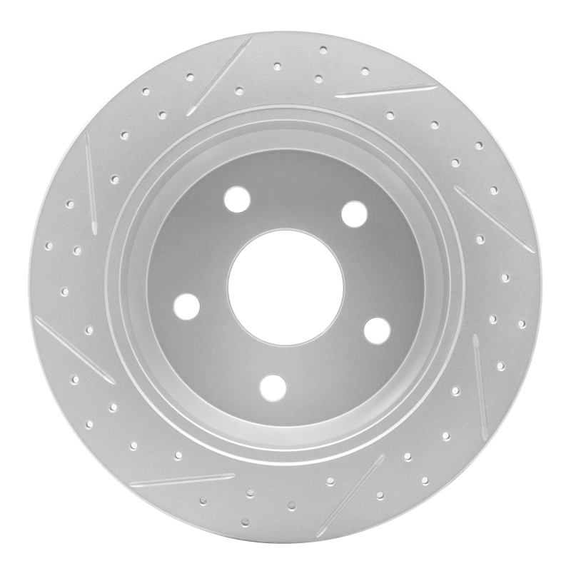 Jeep Grand Cherokee Brake Rotor (1) - Rear Right - DFC - Drilled & Slotted Geoperformance - `99-`04