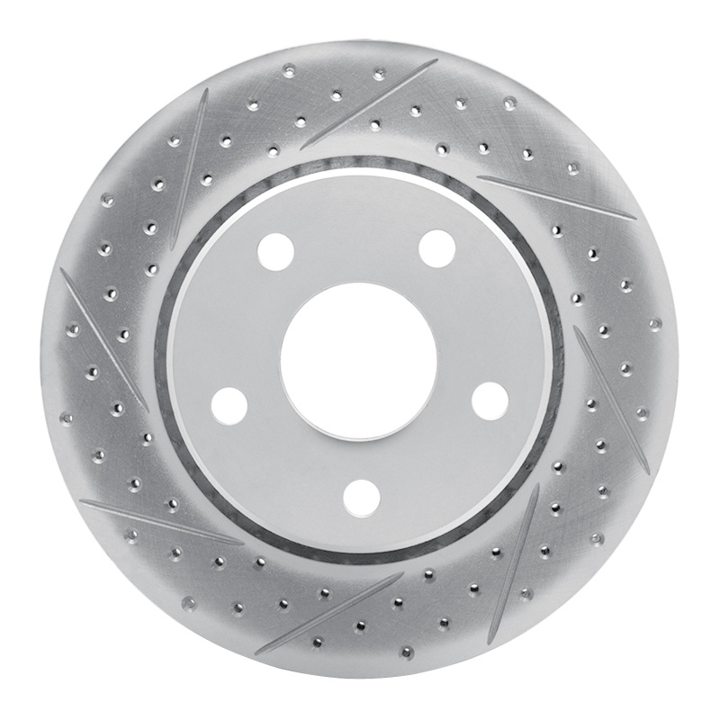 Jeep Wrangler Brake Rotor (1) - Front Left - DFC - Drilled & Slotted Geoperformance Rotor - `07-`18