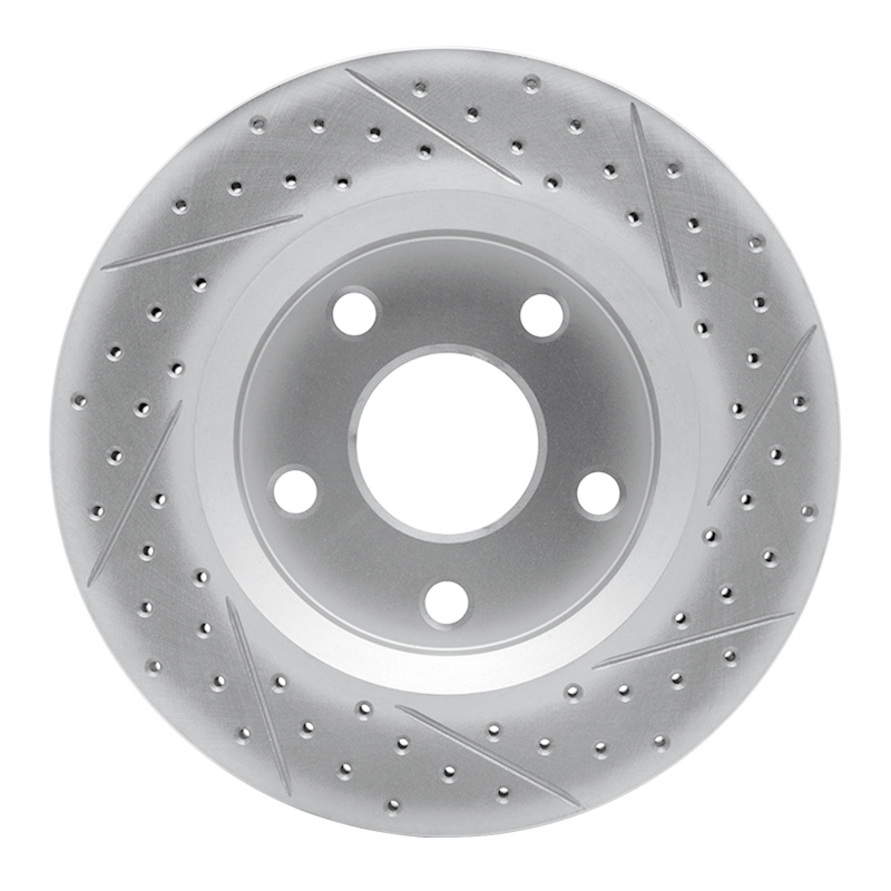 Jeep Wrangler Brake Rotor (1) - Front Left - DFC - Drilled & Slotted Geoperformance Rotor - `07-`18