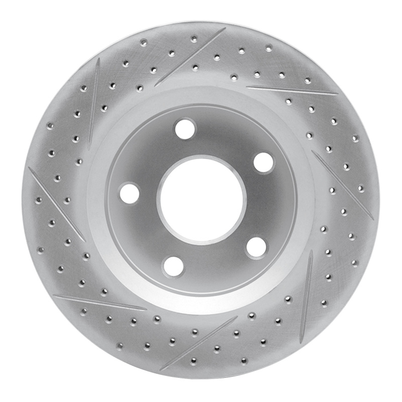 Jeep Wrangler Brake Rotor (1) - Front Right - DFC - Geoperformance Drilled & Slotted - `07-`18