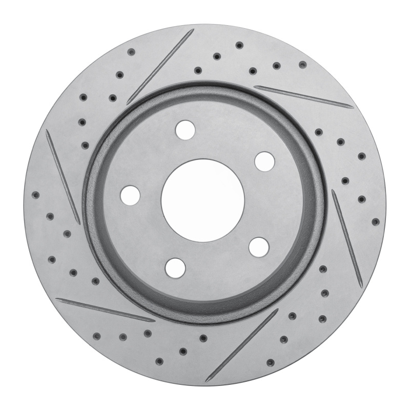 Jeep Wrangler Brake Rotor (1) - Front Left - DFC - Drilled & Slotted Geoperformance - `12-`18