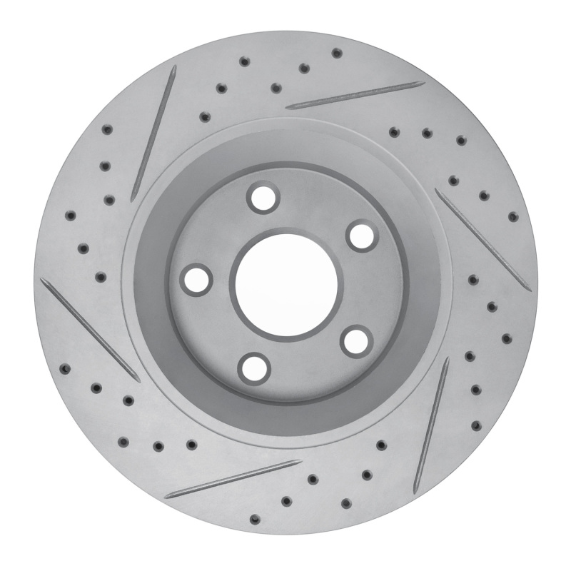 Jeep Wrangler Brake Rotor (1) - Front Right - DFC - Geoperformance, Drilled & Slotted - `12-`18