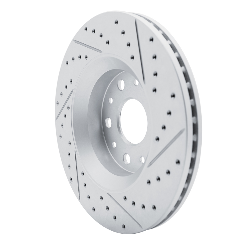 Jeep Wrangler Brake Rotor (1) - Front Left - DFC - Drilled & Slotted Geoperformance - `18-`25