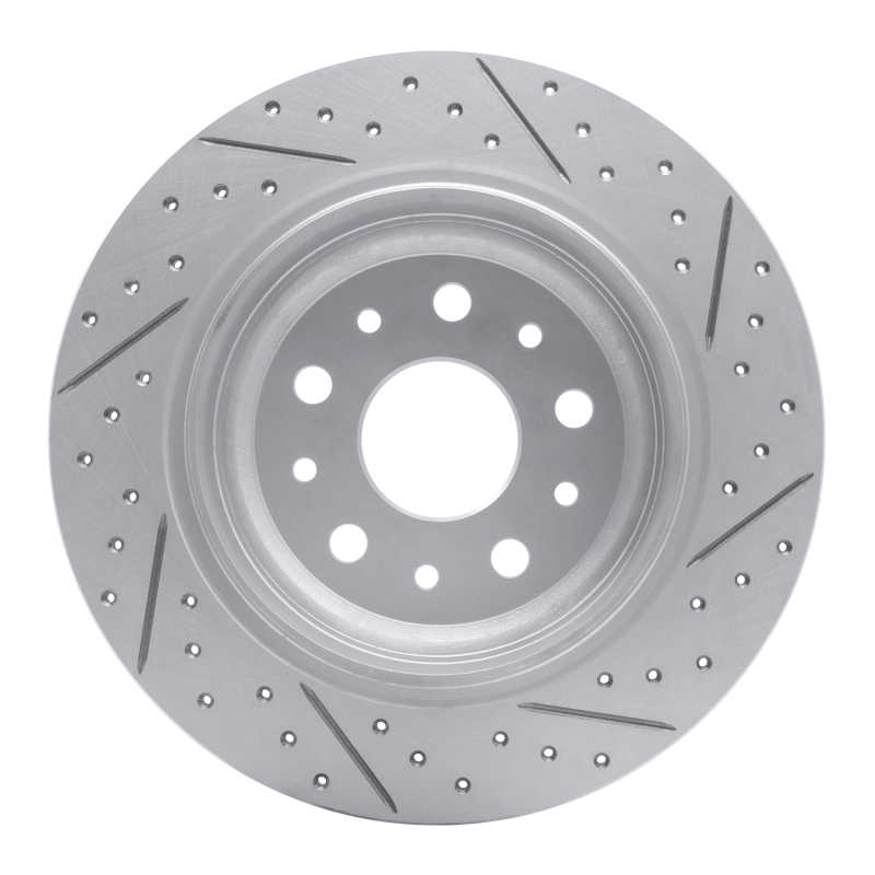 Jeep Wrangler Brake Rotor (1) - Rear Left - DFC - Drilled & Slotted Geoperformance - `18-`25