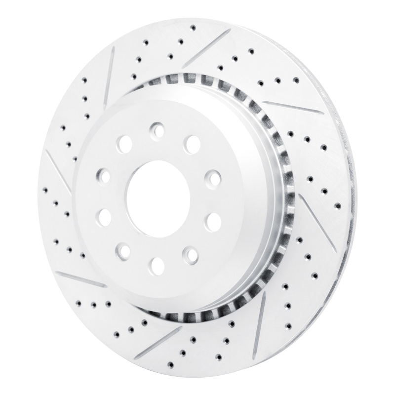 Jeep Wrangler Brake Rotor (1) - Rear Left - DFC - Drilled & Slotted Geoperformance - `20-`25