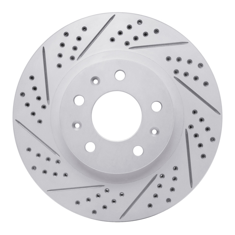 Cadillac CTS Brake Rotor (1) - Front Left - DFC - Drilled & Slotted Geoperformance - `03-`07