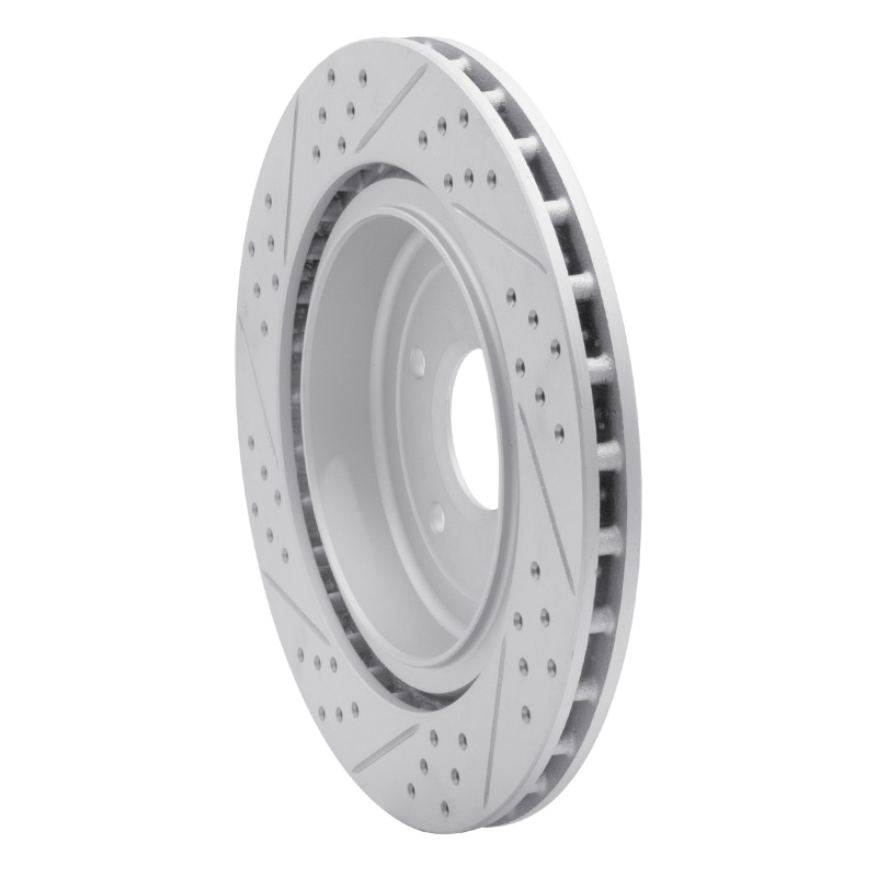 Chevrolet Corvette Brake Rotor (1) - Rear Right - DFC - Drilled & Slotted Geoperformance Rotor - `06-`13