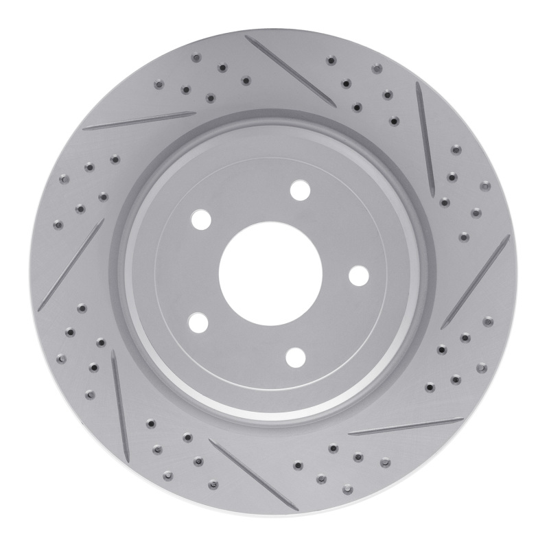 Chevrolet Corvette Brake Rotor (1) - Rear Right - DFC - Drilled & Slotted Geoperformance Rotor - `06-`13