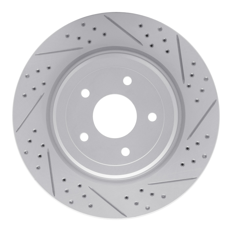 Chevrolet Corvette Brake Rotor (1) - Rear Right - DFC - Drilled & Slotted Geoperformance Rotor - `06-`13