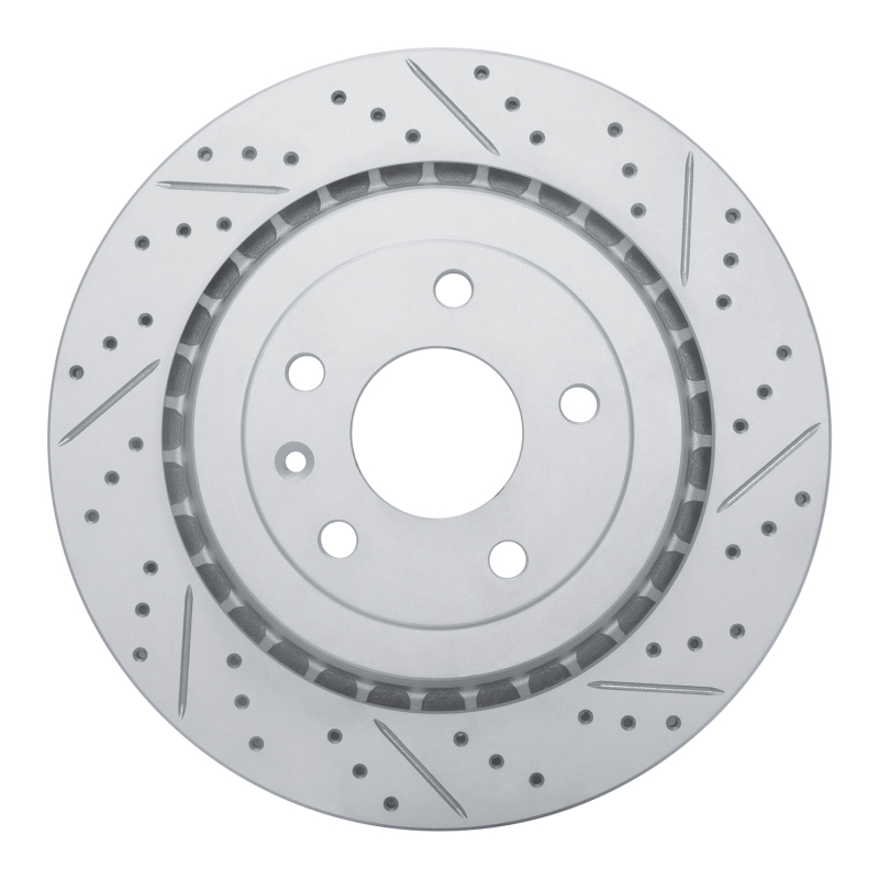 Chevrolet Corvette Brake Rotor (1) - Rear Right - DFC - Drilled & Slotted Geoperformance - `14-`19