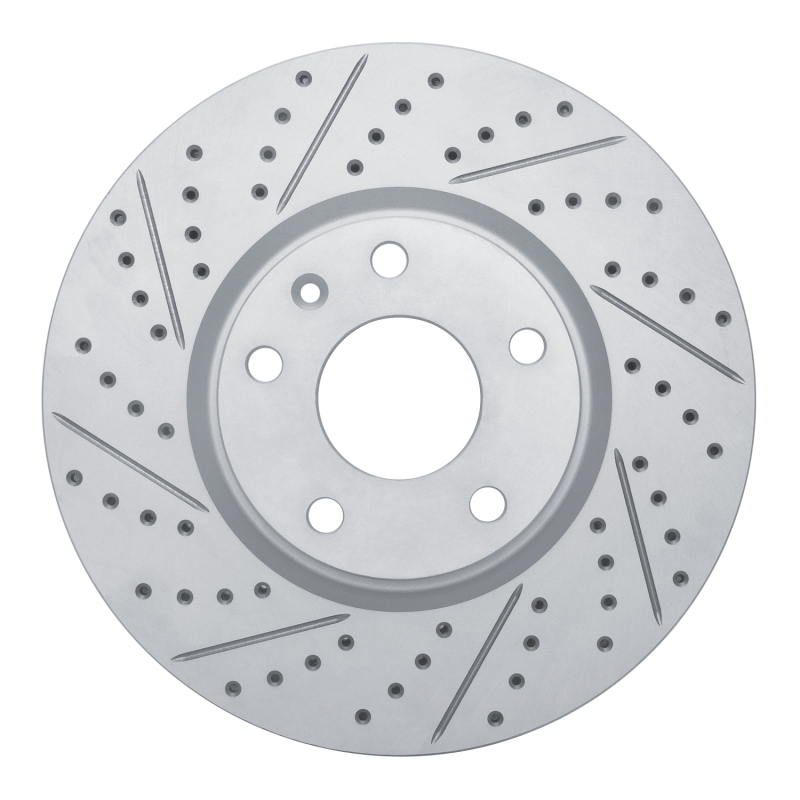 Chevrolet Corvette Brake Rotor (1) - Front Left - DFC - Drilled & Slotted Geoperformance - `14-`19