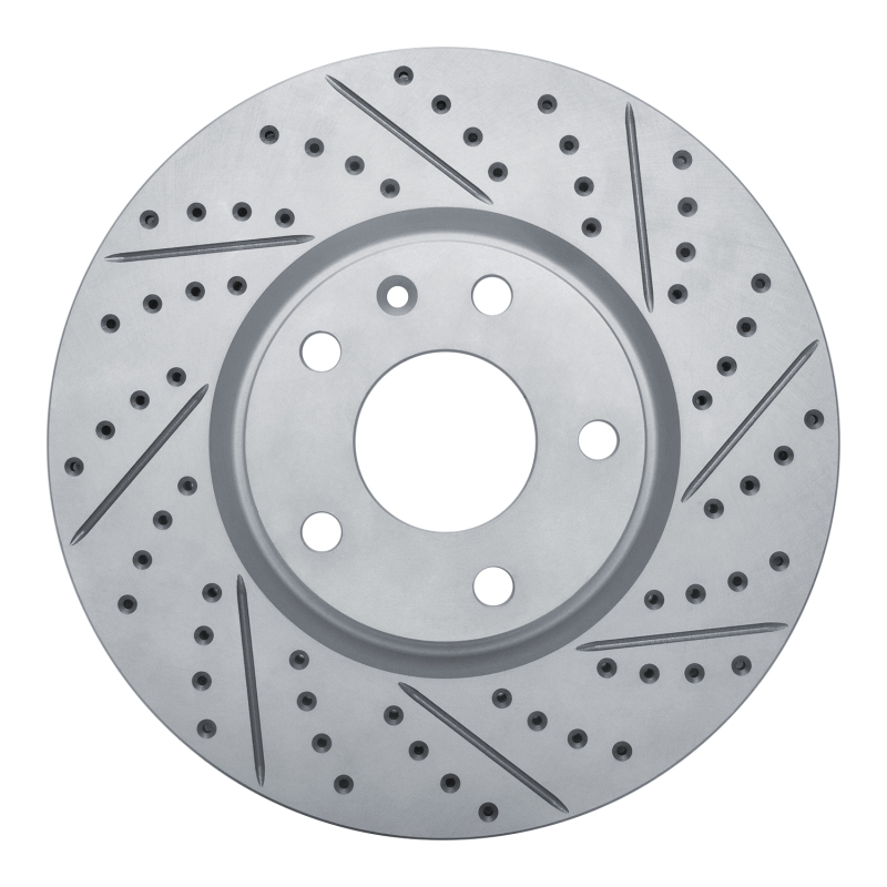 Chevrolet Corvette Brake Rotor (1) - Front Right - DFC - Drilled & Slotted Geoperformance - `14-`19