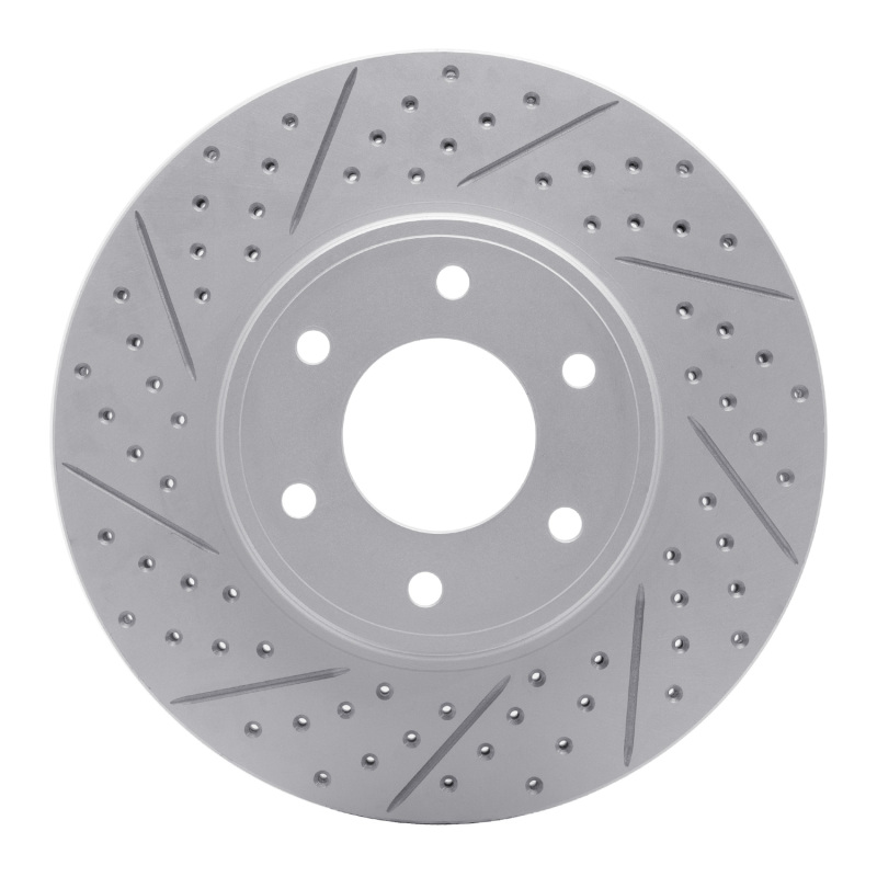 Chevrolet Trailblazer Brake Rotor (1) - Front Left - DFC - Drilled & Slotted Geoperformance - `06-`09