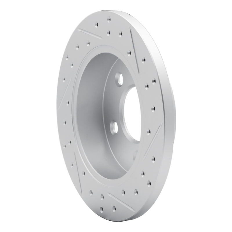 Ford Mustang Brake Rotor (1) - Rear Left - DFC - Geoperformance Drilled & Slotted - `94-`04