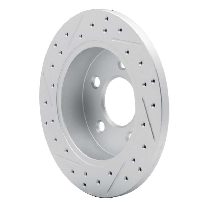 Ford Mustang Brake Rotor (1) - Rear Right - DFC - Drilled & Slotted Geoperformance - `94-`04