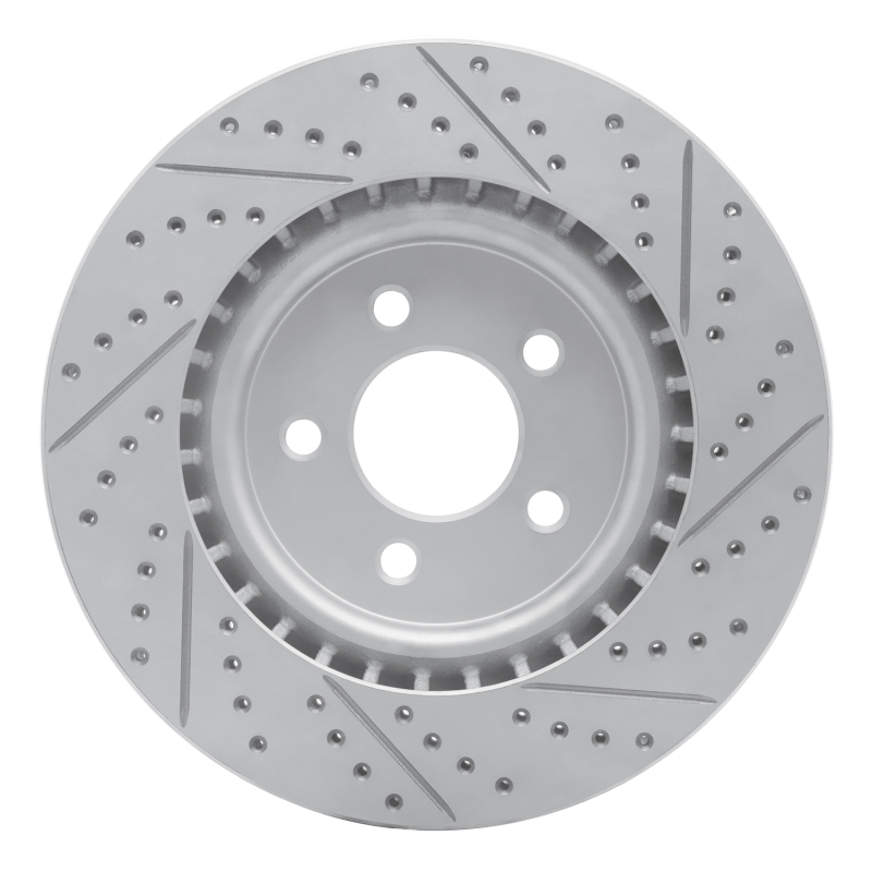 Ford Mustang Brake Rotor (1) - Front Left - DFC - Geoperformance Drilled & Slotted - `94-`04