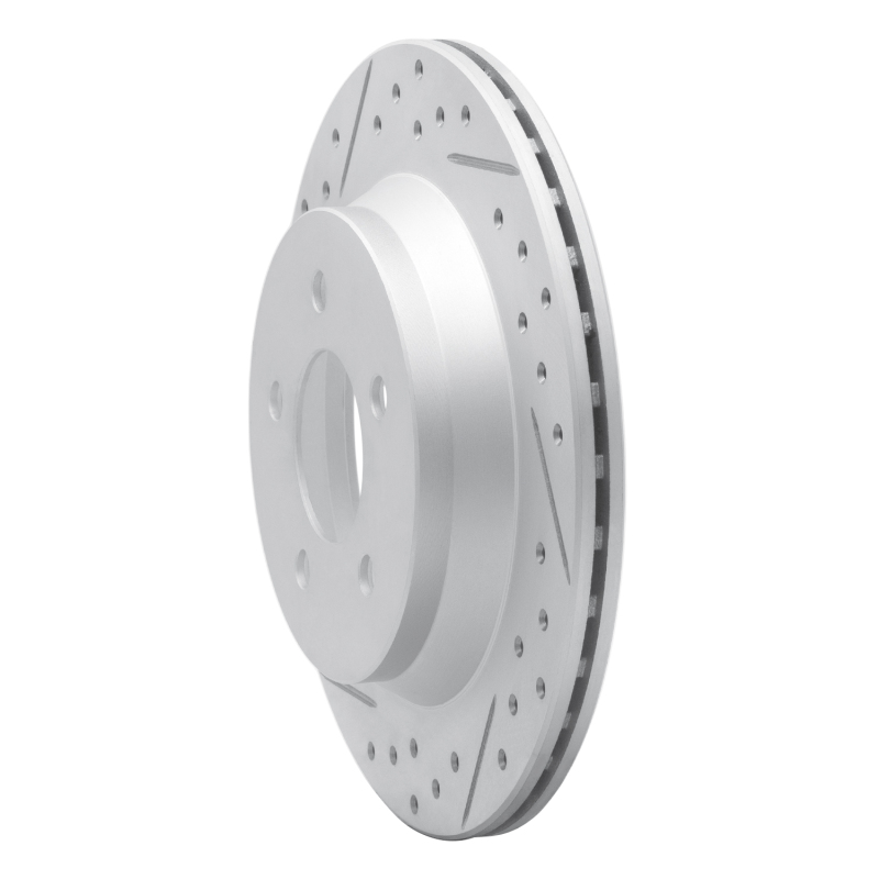 Ford Mustang Brake Rotor (1) - Rear Left - DFC - Geoperformance Rotor - Drilled and Slotted - `94-`04