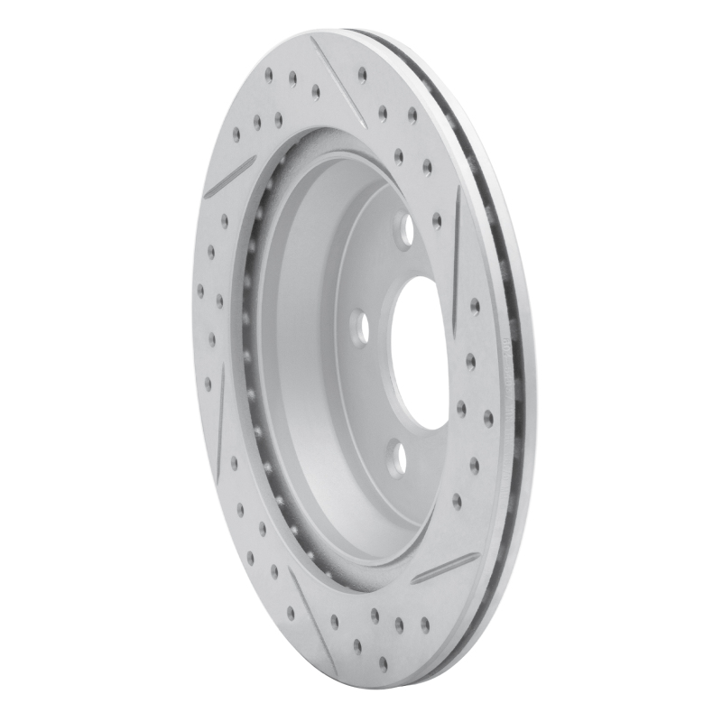 Ford Mustang Brake Rotor (1) - Rear Left - DFC - Geoperformance Rotor - Drilled and Slotted - `94-`04