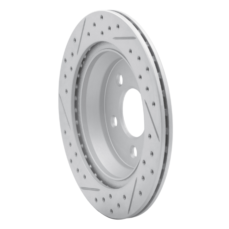 Ford Mustang Brake Rotor (1) - Rear Right - DFC - Drilled & Slotted Geoperformance - `94-`04