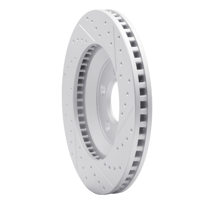 Ford Mustang Brake Rotor (1) - Front Left - DFC - Drilled & Slotted Geoperformance - `05-`14