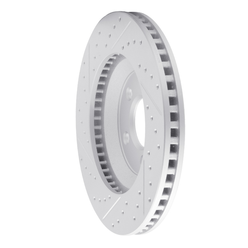 Ford Mustang Brake Rotor (1) - Front Right - DFC - Drilled & Slotted Geoperformance - `05-`14