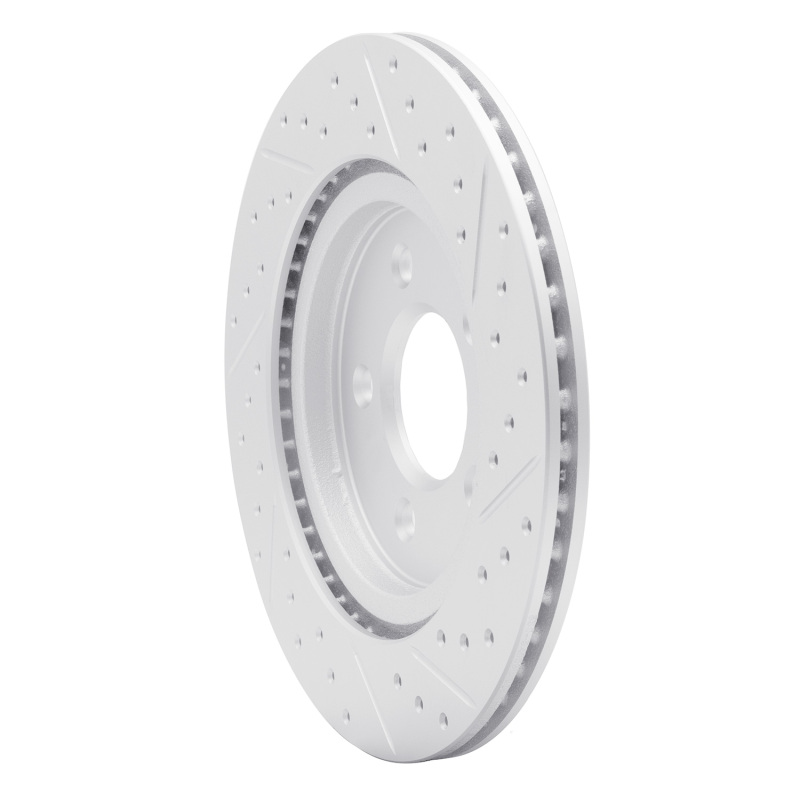 Ford Mustang Brake Rotor (1) - Rear Left - DFC - Drilled & Slotted Geoperformance - `05-`14