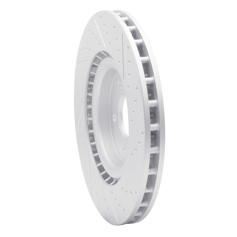 Ford Mustang Brake Rotor (1) - Front Left - DFC - Drilled & Slotted Geoperformance - `07-`14