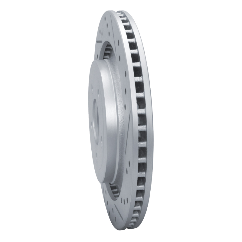 Ford Mustang Brake Rotor (1) - Rear Right - DFC - Drilled & Slotted Geoperformance - `15-`23