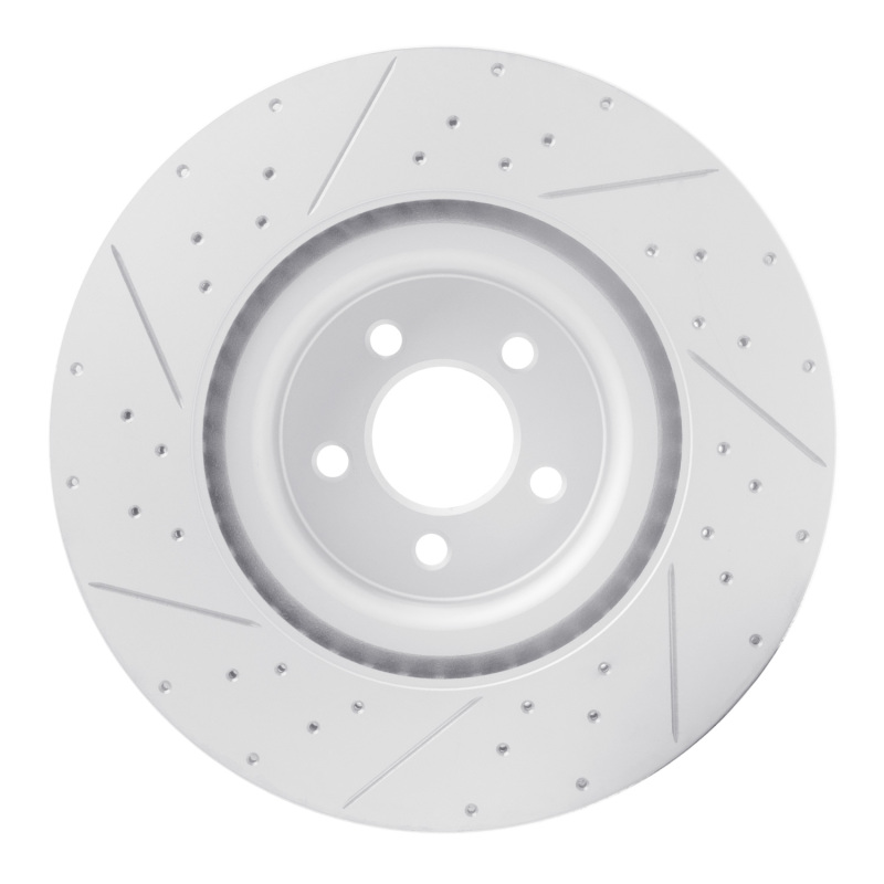 Ford Mustang Brake Rotor (1) - Front Right - DFC - Geoperformance Drilled & Slotted - `15-`23