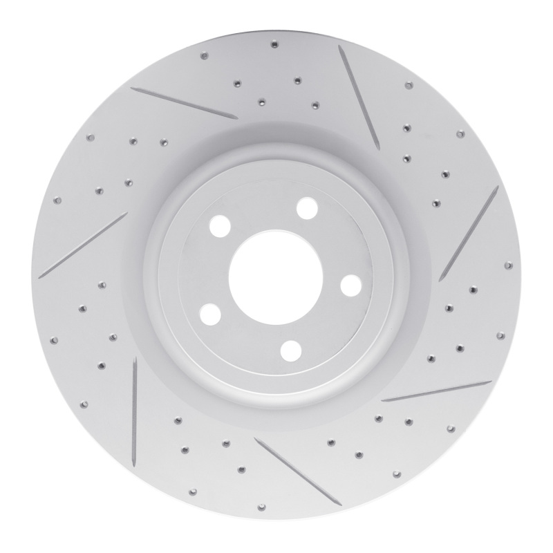 Ford Mustang Brake Rotor (1) - Front Right - DFC - Geoperformance Drilled & Slotted - `15-`23