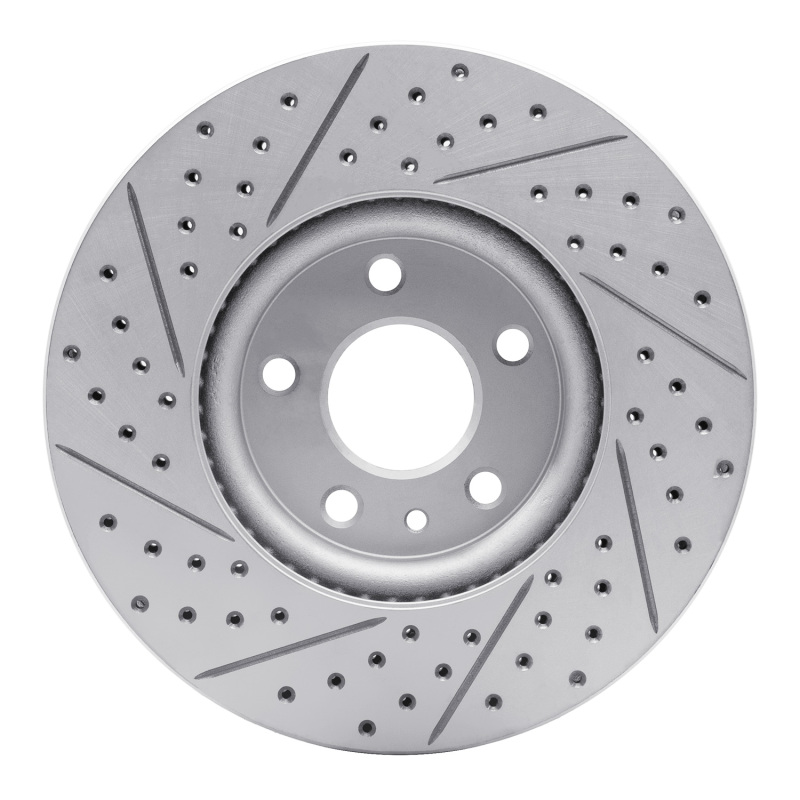 Ford Special Service Police Sedan Brake Rotor (1) - Front Right - DFC - Geoperformance Rotor - Drilled & Slotted - `13-`20