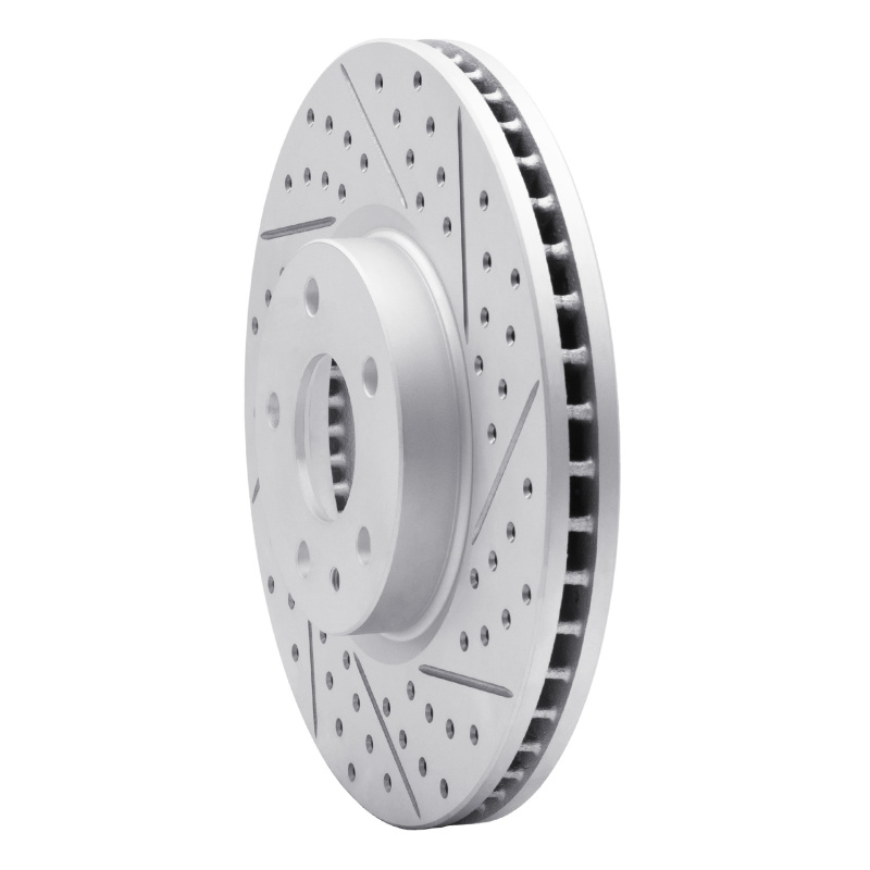 Ford Special Service Police Sedan Brake Rotor (1) - Front Right - DFC - Geoperformance Rotor - Drilled & Slotted - `13-`20